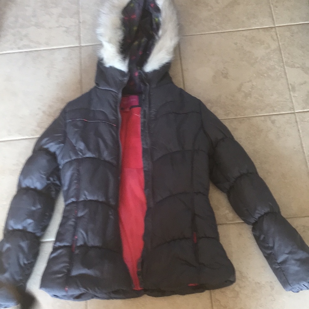 Girls grey puffer jacket